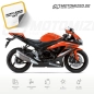 Preview: Suzuki GSX-R 600 2009 with Orange/Black Motorcycle Decals
