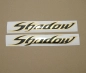 Mobile Preview: Honda Shadow with Black/Chrome Gold Motorcycle Decals
