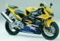 Preview: Honda CBR 954RR 2003 in gelb/dunkelblau mit Aufkleber-Dekor