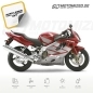 Preview: Honda CBR 600 F4i 2005 with Burgundy/Grey Motorcycle Decals