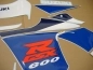 Preview: Suzuki GSX-R 600 1998 with Blue/White Vinyl-Sticker