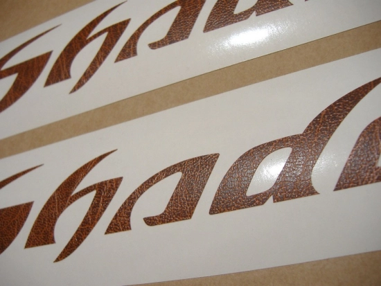 Honda Shadow with Leather-Look Vinyl-Sticker