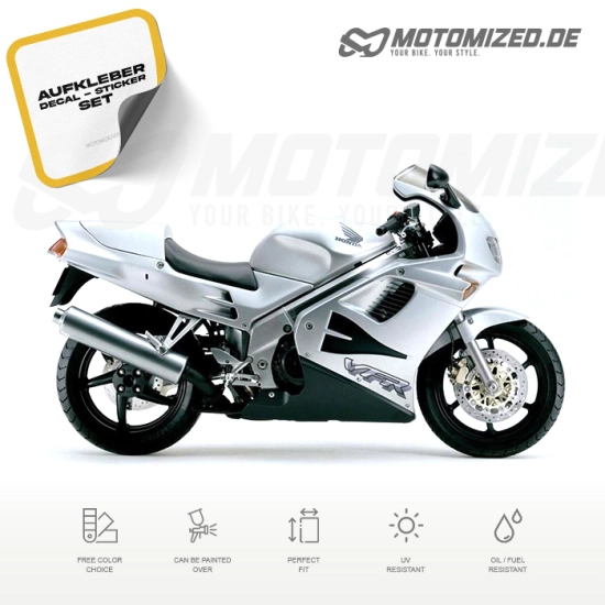 Honda VFR 750 1994 with Silver Motorcycle Decals