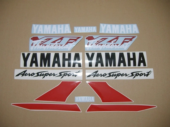 Restoration Sticker for Yamaha YZF-600R 1996 in Red/White