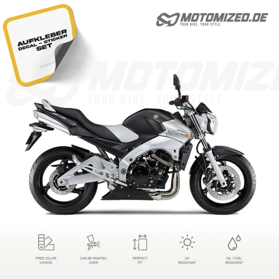Suzuki GSR 600 2006 with Matte black Motorcycle Decals