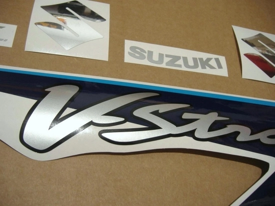 Suzuki DL650 V-STROM 2008 with Blue Vinyl-Sticker