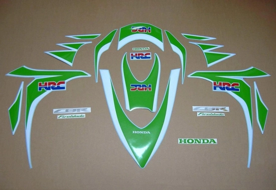 Honda CBR 1000RR 2008-2011 - Lime-Grün/Weiß - Aufkleber-Dekor