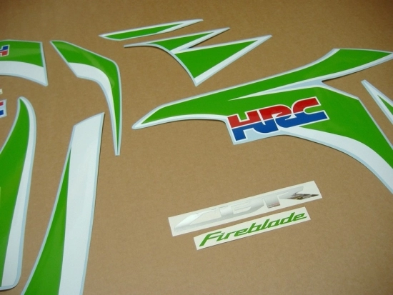Honda CBR 1000RR 2008-2011 - Lime-Grün/Weiß - Custom-Aufkleber-Dekor