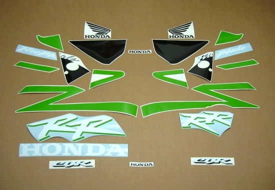 Honda CBR 954RR in limegrün mit Aufkleber-Dekor