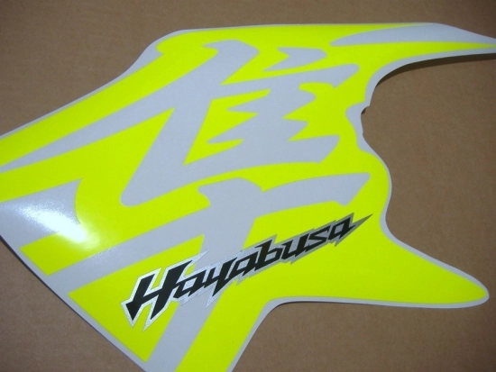 Restauration Aufkleber-Set für Suzuki Hayabusa GSX-1300R 2010-2011 in Neon-Gelb