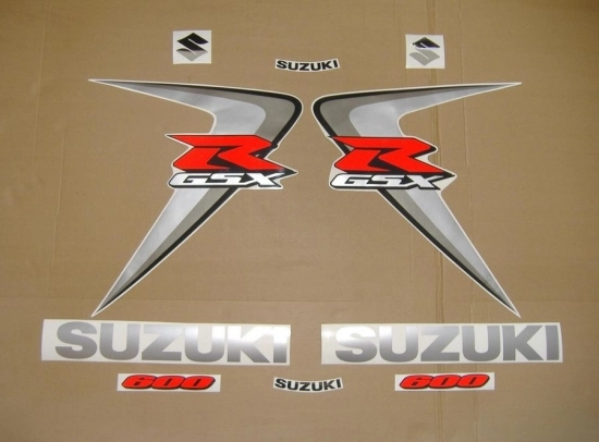 Suzuki GSX-R 600 2006 - Weiß/Silber - Aufkleber-Dekor