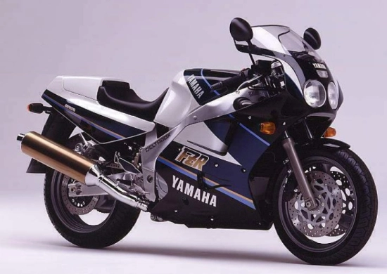 Yamaha FZR 1000 1990 - Schwarz/Blau/Weiß - Aufkleber-Dekor
