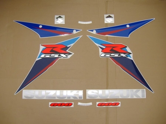 Suzuki GSX-R 600 2007 - Blue/White - Sticker-Decals