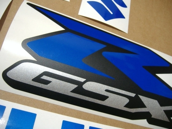 Suzuki GSX-R 750 - Reflektierend Blau - Custom-Aufkleber-Dekor