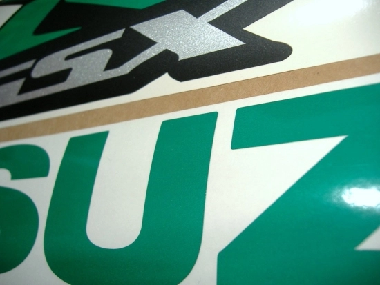 Restauration Aufkleber-Set für Suzuki GSX-R 750 in Reflektierend Grün