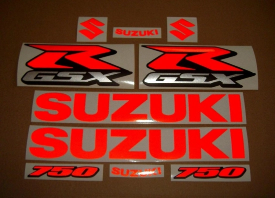 Suzuki GSX-R 750 - Reflektierend Rot - Aufkleber-Dekor