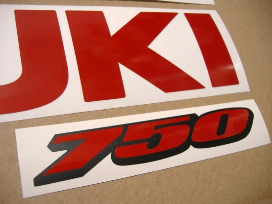 Suzuki GSX-R 750 - Reflektierend Rot - Custom-Aufkleber-Dekor