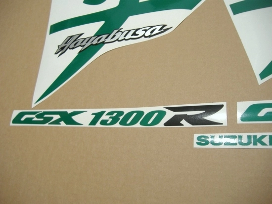 Suzuki Hayabusa 1999-2007 with Reflective Green Vinyl-Sticker