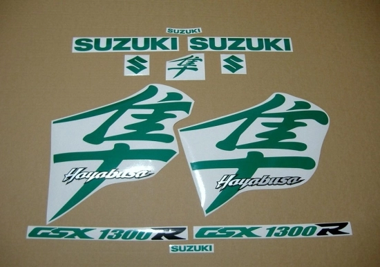 Suzuki Hayabusa 1999-2007 - Reflective Green - Custom-Sticker-Decals