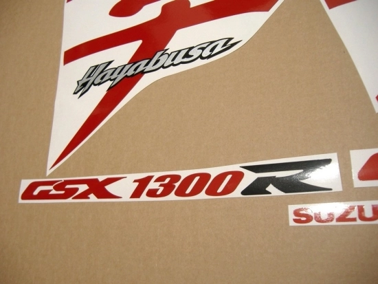 Restauration Aufkleber-Set für Suzuki Hayabusa 1999-2007 in Reflektierend Rot