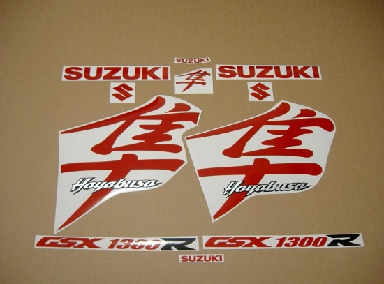 Suzuki Hayabusa 1999-2007 - Reflektierend Rot - Custom-Aufkleber-Dekor