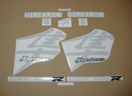 Replica Dekor für Suzuki Hayabusa 1999-2007 in Reflektierend Weiß