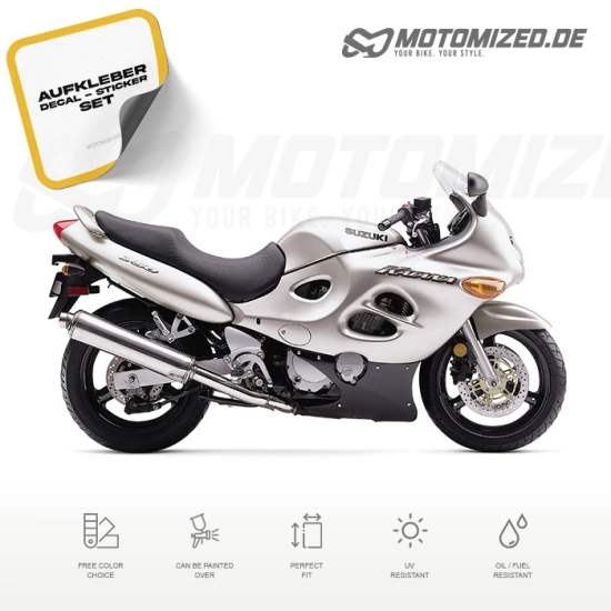 Suzuki GSX-F 750 Katana 2001 with Silver US Motorcycle Decals