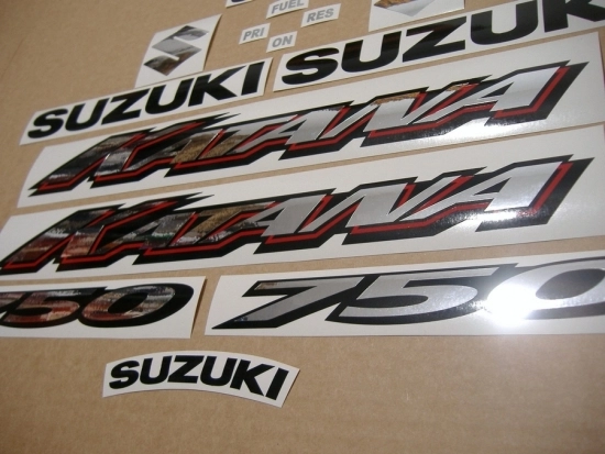 Suzuki GSX-F 750 Katana 2001 with Silver US Vinyl-Sticker