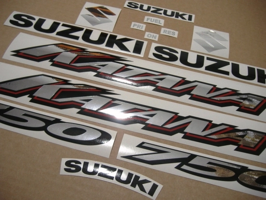 Suzuki GSX-F 750 Katana 2001 - Silver US - Sticker-Decals