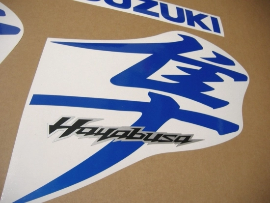 Restauration Aufkleber-Set für Suzuki Hayabusa 2008-2015 in Reflektierend Blau