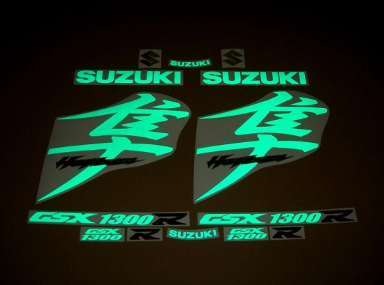 Suzuki Hayabusa 2008-2015 - Reflektierend Grün - Aufkleber-Dekor