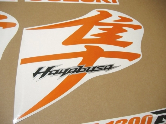 Suzuki Hayabusa 2008-2015 with Reflective Orange Vinyl-Sticker