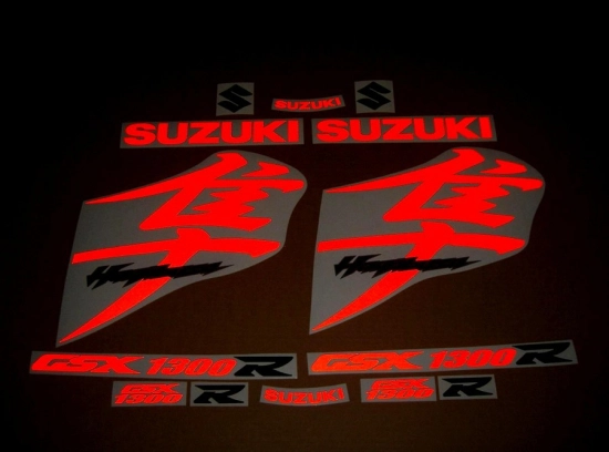 Suzuki Hayabusa 2008-2015 - Reflektierend Rot - Aufkleber-Dekor