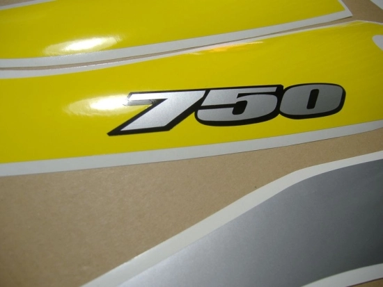 Suzuki GSX-R 750 2000 - Gelb/Schwarz - Aufkleber-Dekor