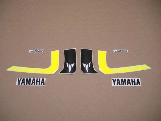 Restoration Sticker for Yamaha MT-07 2017 in Grey/Neon Yellow