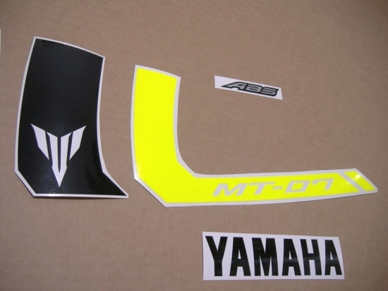 Yamaha MT-07 2017 - Grey/Neon Yellow - Sticker-Decals