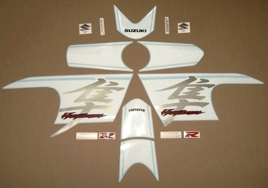 Suzuki Hayabusa 2017 mit Blau/Weiß Motorrad Dekor