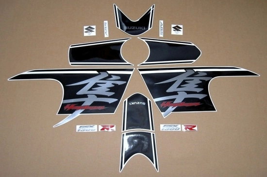 Suzuki Hayabusa 2017 mit Weiß/Schwarz Motorrad Dekor