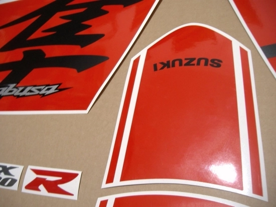 Restauration Aufkleber-Set für Suzuki Hayabusa 2018 in Schwarz/Rot