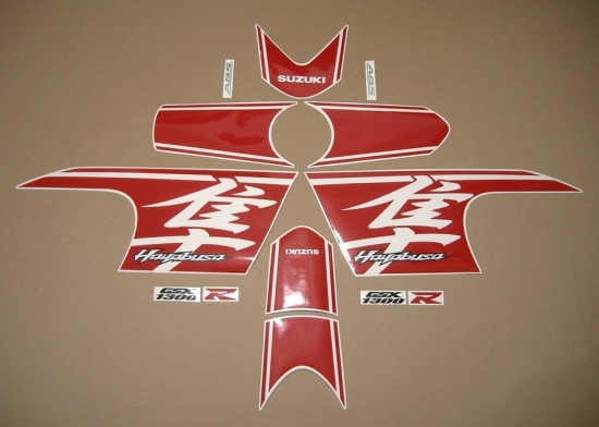 Restoration Sticker for Suzuki Hayabusa 2018 in White/Red