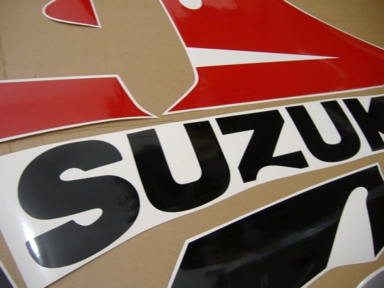 Suzuki GSX-R 750 2002 - Rot/Silber - Aufkleber-Dekor
