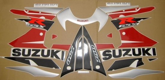 Suzuki GSX-R 750 2002 - Rot/Silber - Aufkleber-Dekor