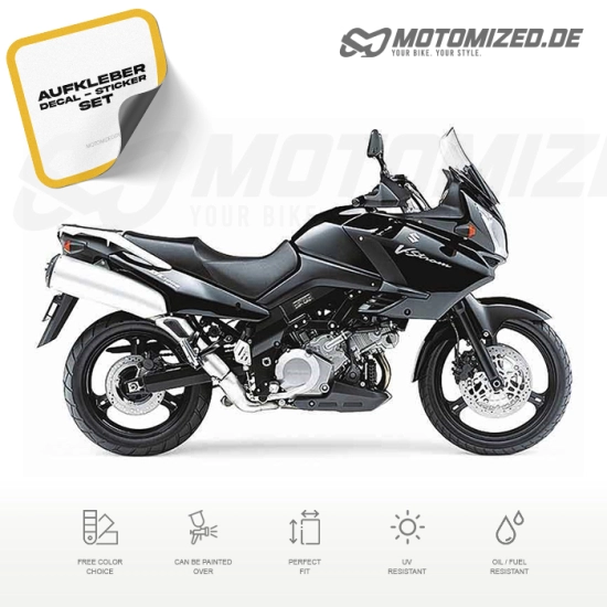 Suzuki DL1000 V-STROM 2004 with Black Motorcycle Decals
