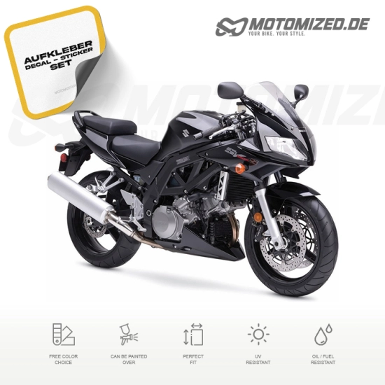Suzuki SV 1000S 2007 with Black Motorcycle Decals