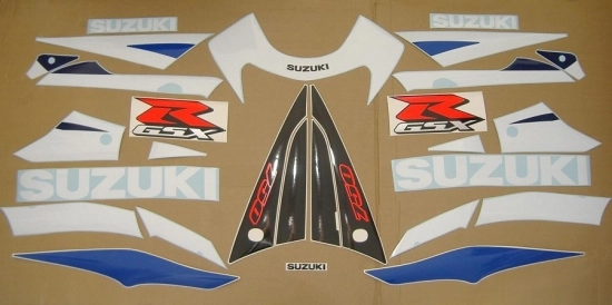 Suzuki GSX-R 750 2003 - Blau/Weiß - Aufkleber-Dekor