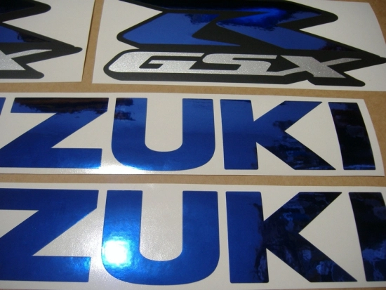 Suzuki GSX-R 750 Universal - Chrome Blau - Custom-Aufkleber-Dekor