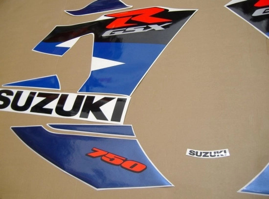 Restoration Sticker for Suzuki GSX-R 750 2004 in White/Blue