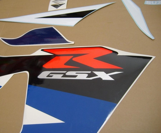 Suzuki GSX-R 750 2004 - White/Blue - Sticker-Decals