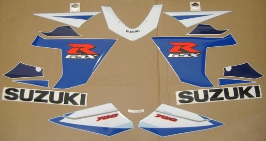 Suzuki GSX-R 750 2005 - Blue/White - Sticker-Decals