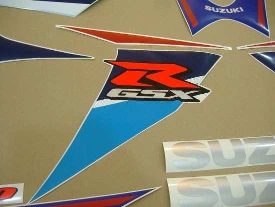 Suzuki GSX-R 750 2007 - White/Blue - Sticker-Decals